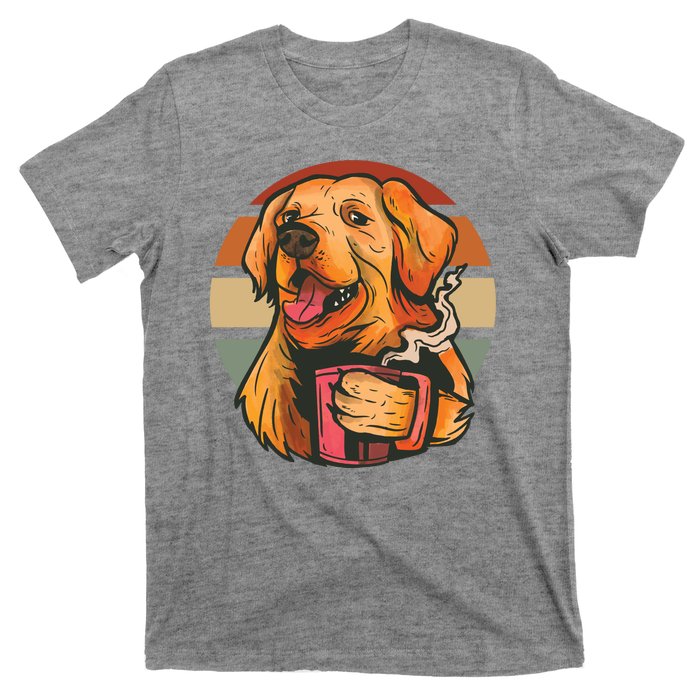 Golden Retriever Dog Coffee T-Shirt