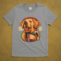Golden Retriever Dog Coffee T-Shirt