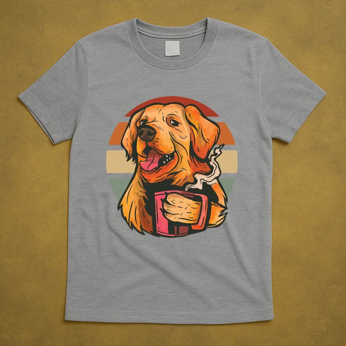 Golden Retriever Dog Coffee T-Shirt