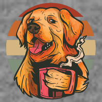 Golden Retriever Dog Coffee T-Shirt