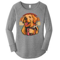 Golden Retriever Dog Coffee Women's Perfect Tri Tunic Long Sleeve Shirt