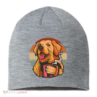 Golden Retriever Dog Coffee Sustainable Beanie