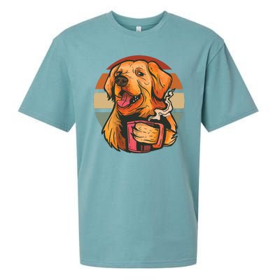 Golden Retriever Dog Coffee Sueded Cloud Jersey T-Shirt