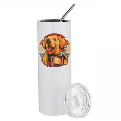 Golden Retriever Dog Coffee Stainless Steel Tumbler