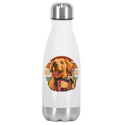 Golden Retriever Dog Coffee Stainless Steel Insulated Water Bottle