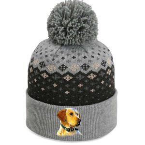 Golden Retriever Dog Portrait The Baniff Cuffed Pom Beanie