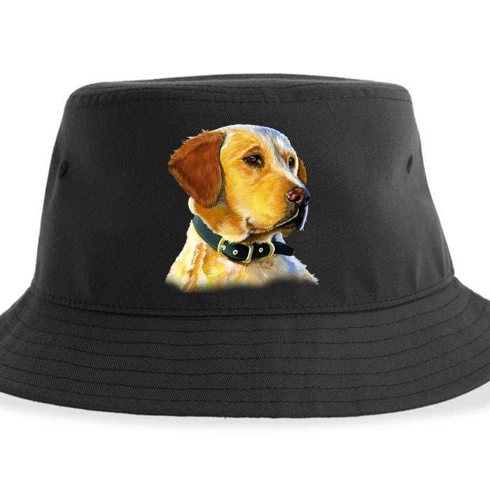 Golden Retriever Dog Portrait Sustainable Bucket Hat