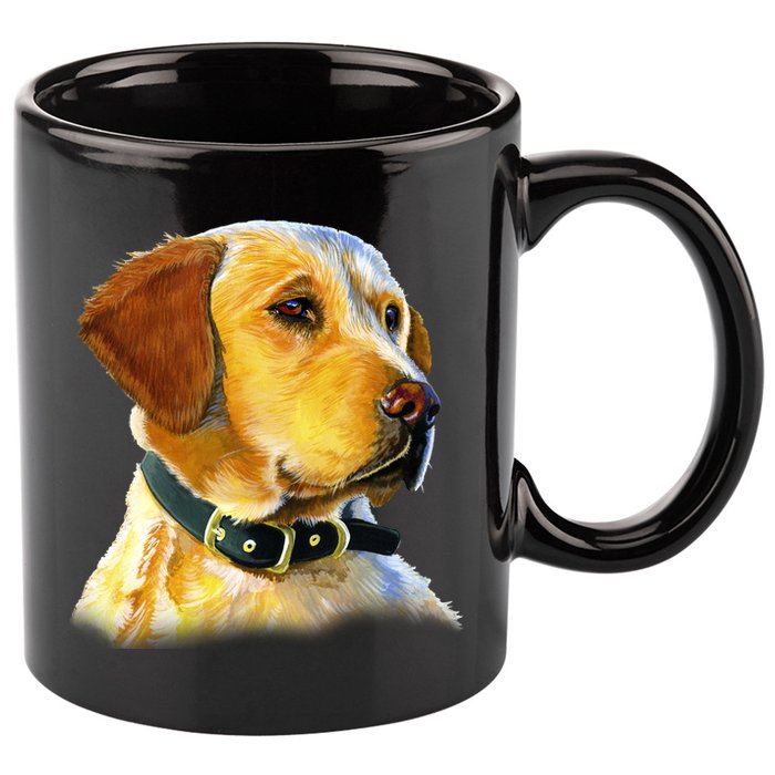 Golden Retriever Dog Portrait 11oz C Handle Ceramic Mug