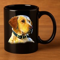 Golden Retriever Dog Portrait 11oz C Handle Ceramic Mug