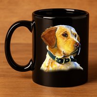 Golden Retriever Dog Portrait 11oz C Handle Ceramic Mug