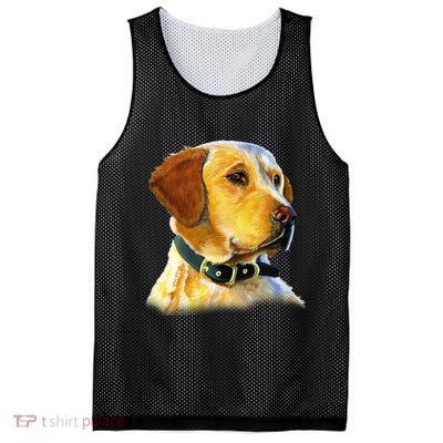 Golden Retriever Dog Portrait Mesh Reversible Basketball Jersey Tank