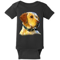 Golden Retriever Dog Portrait Baby Bodysuit