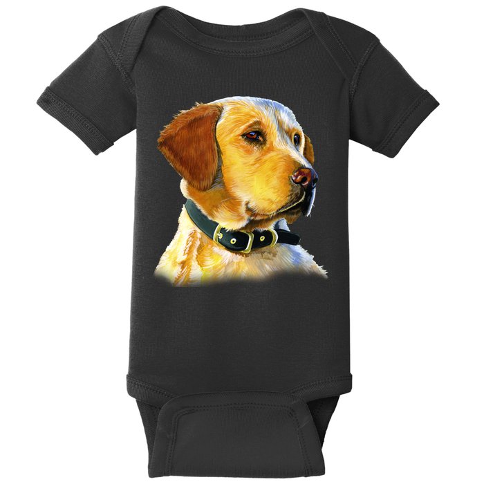 Golden Retriever Dog Portrait Baby Bodysuit