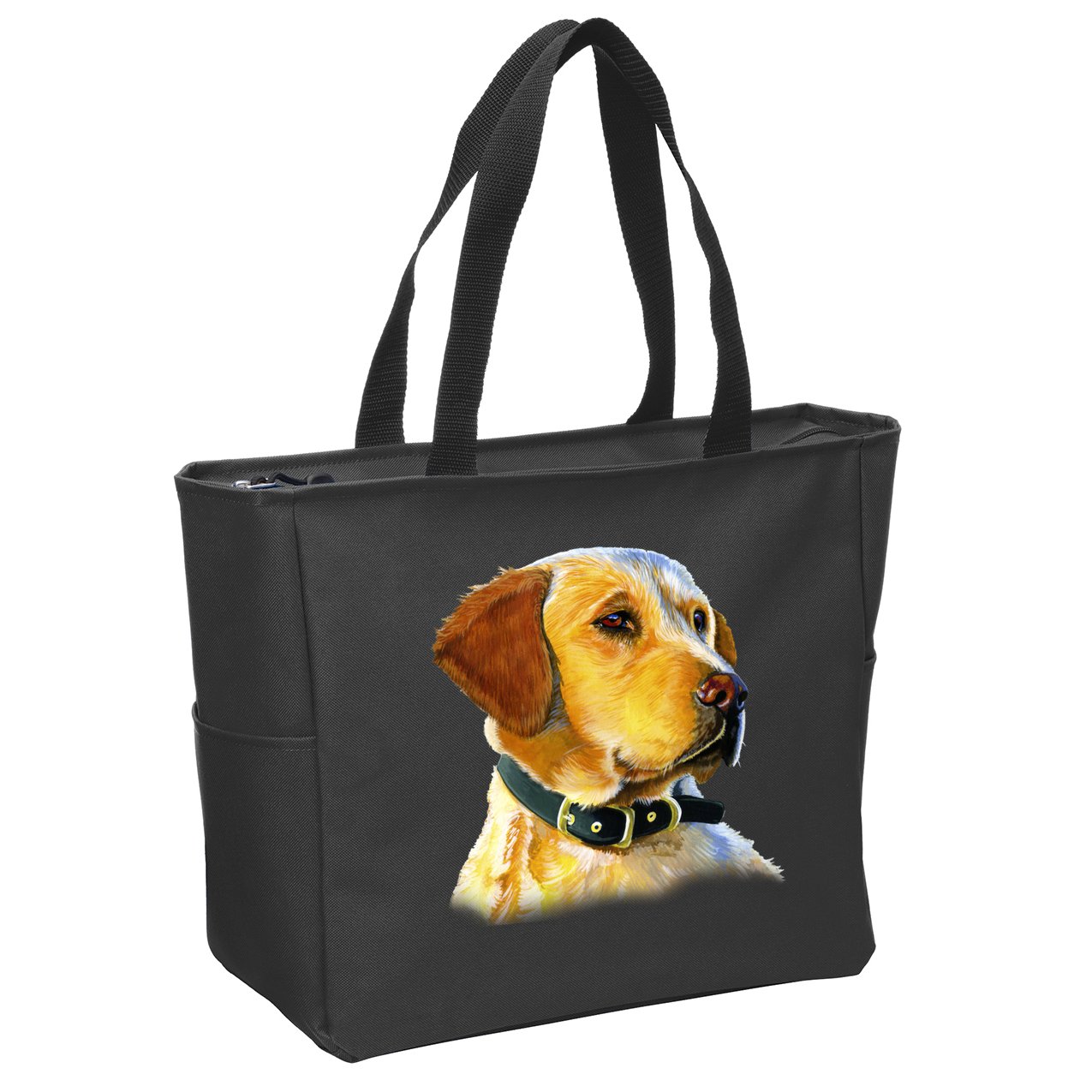 Golden Retriever Dog Portrait Zip Tote Bag