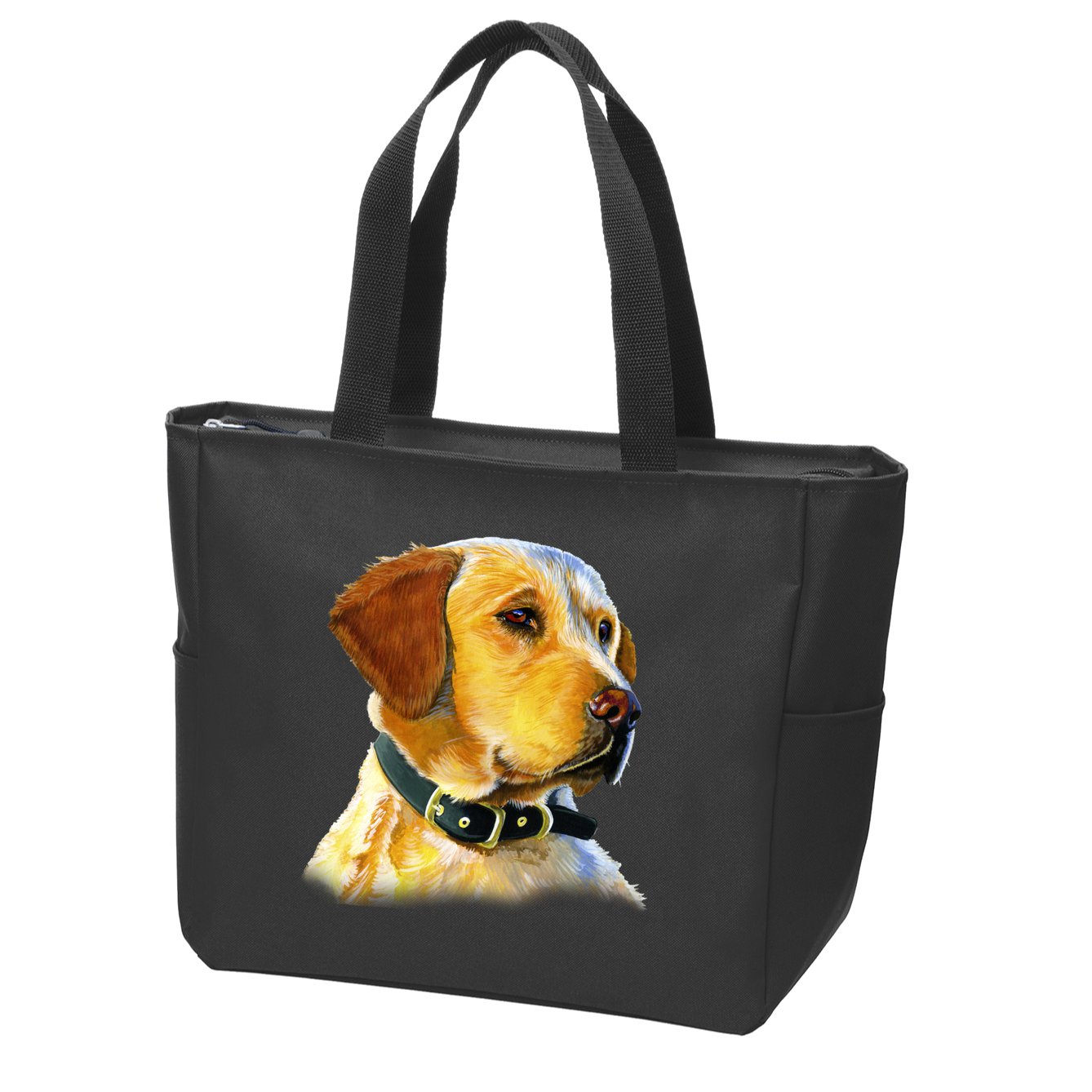 Golden Retriever Dog Portrait Zip Tote Bag