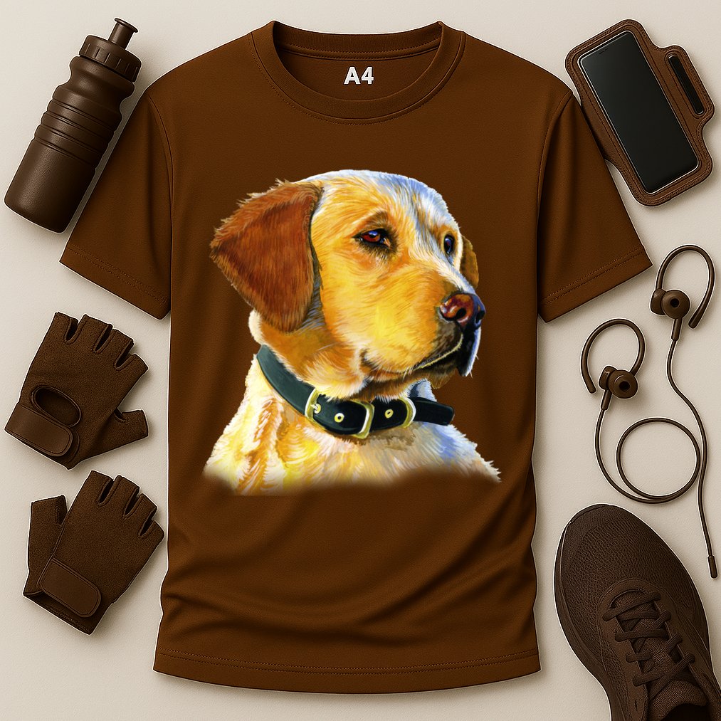 Golden Retriever Dog Portrait Cooling Performance Crew T-Shirt