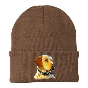 Golden Retriever Dog Portrait Knit Cap Winter Beanie