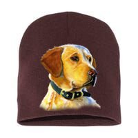 Golden Retriever Dog Portrait Short Acrylic Beanie