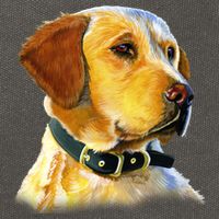 Golden Retriever Dog Portrait Cotton Canvas Backpack