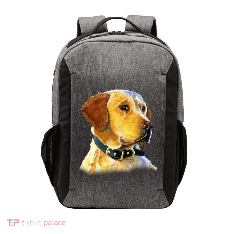 Golden Retriever Dog Portrait Vector Backpack
