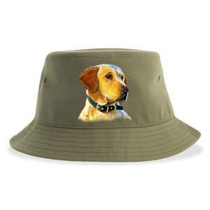 Golden Retriever Dog Portrait Sustainable Bucket Hat