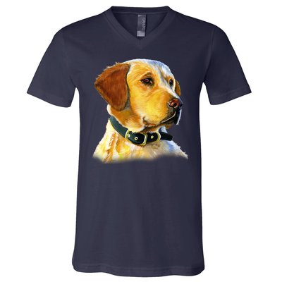 Golden Retriever Dog Portrait V-Neck T-Shirt