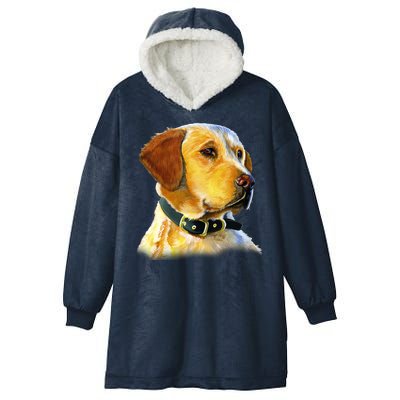 Golden Retriever Dog Portrait Hooded Wearable Blanket