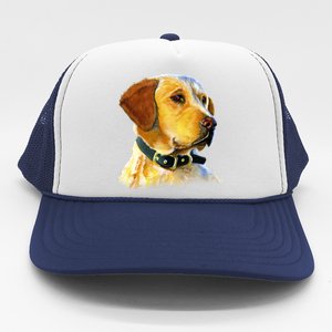 Golden Retriever Dog Portrait Trucker Hat