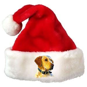 Golden Retriever Dog Portrait Premium Christmas Santa Hat