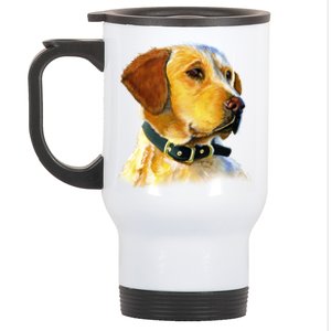 Golden Retriever Dog Portrait Stainless Steel Travel Mug