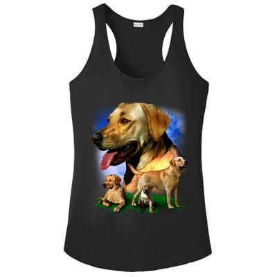 Golden Retriever Family Ladies PosiCharge Competitor Racerback Tank