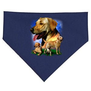 Golden Retriever Family USA-Made Doggie Bandana