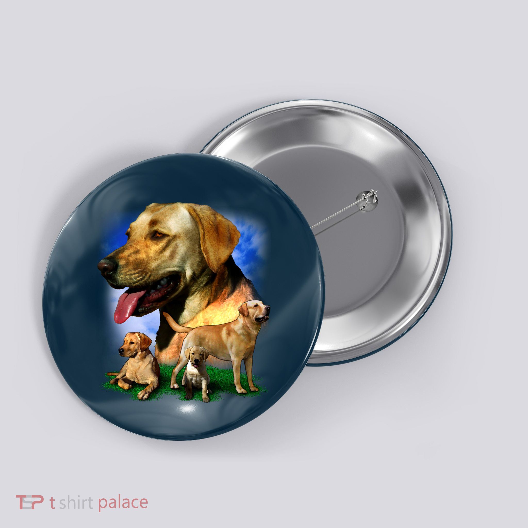 Golden Retriever Family Button