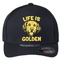 Golden Retriever Life Is Golden  Flexfit Unipanel Trucker Cap