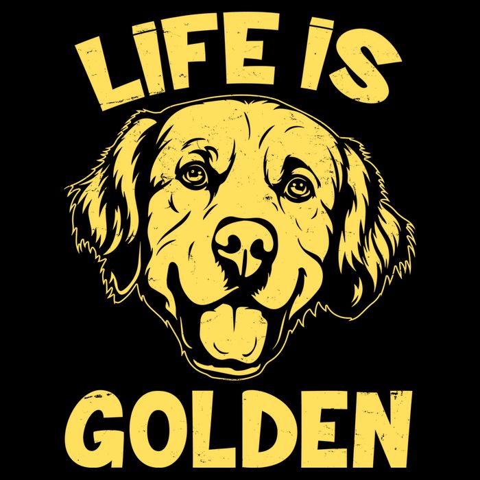 Golden Retriever Life Is Golden  Flexfit Unipanel Trucker Cap