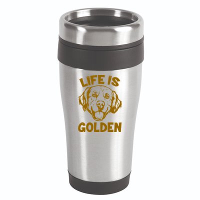 Golden Retriever Life Is Golden  16oz Travel Tumbler