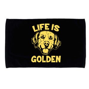 Golden Retriever Life Is Golden  Microfiber Hand Towel