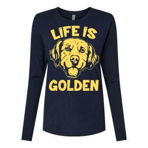 Golden Retriever Life Is Golden  Womens Cotton Relaxed Long Sleeve T-Shirt