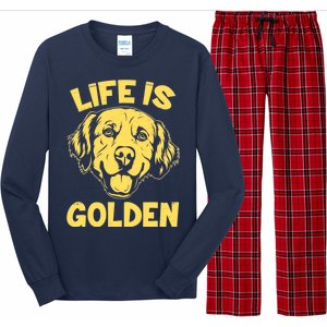 Golden Retriever Life Is Golden  Long Sleeve Pajama Set