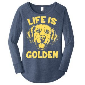 Golden Retriever Life Is Golden  Women's Perfect Tri Tunic Long Sleeve Shirt