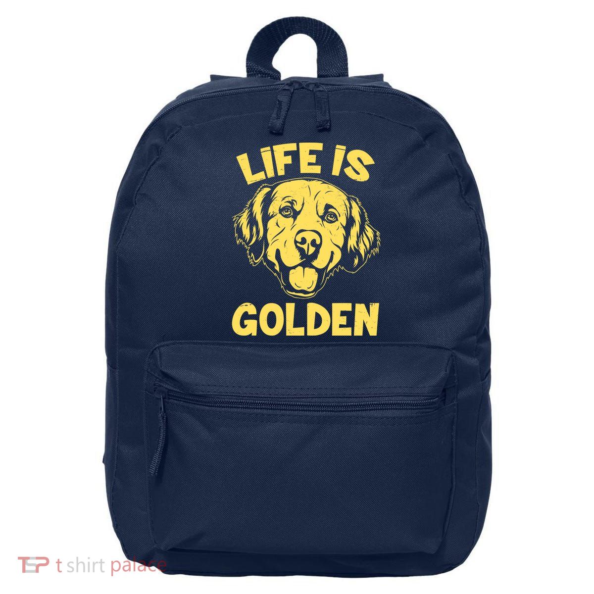 Golden Retriever Life Is Golden  16 in Basic Backpack