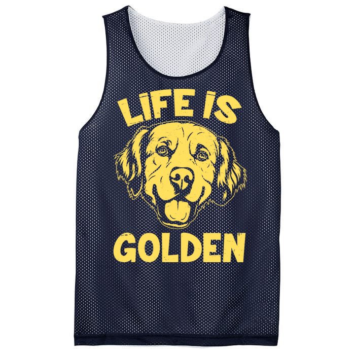 Golden Retriever Life Is Golden  Mesh Reversible Basketball Jersey Tank