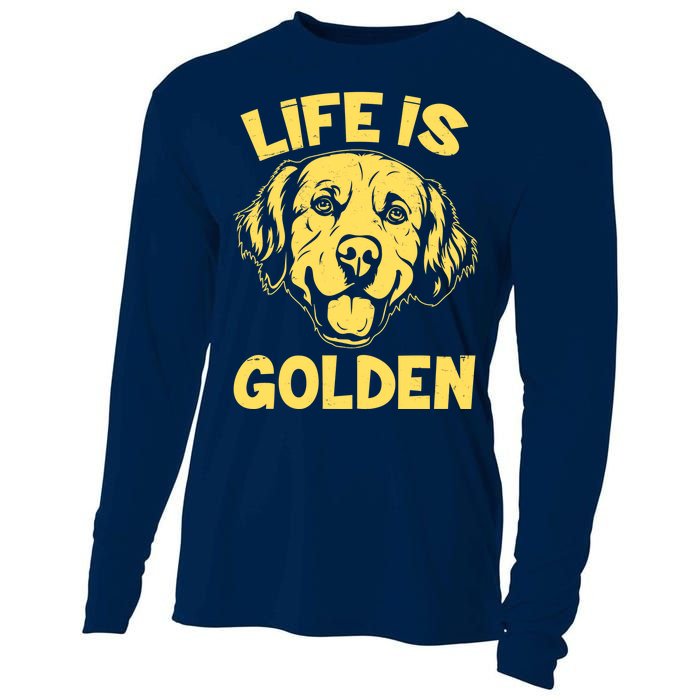 Golden Retriever Life Is Golden  Cooling Performance Long Sleeve Crew