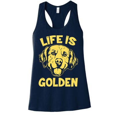 Golden Retriever Life Is Golden  Womens Tank Top