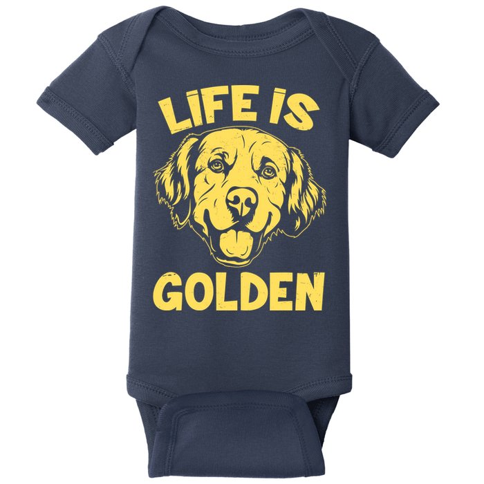Golden Retriever Life Is Golden  Baby Bodysuit