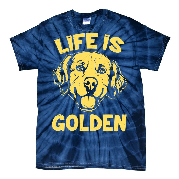 Golden Retriever Life Is Golden  Tie-Dye T-Shirt