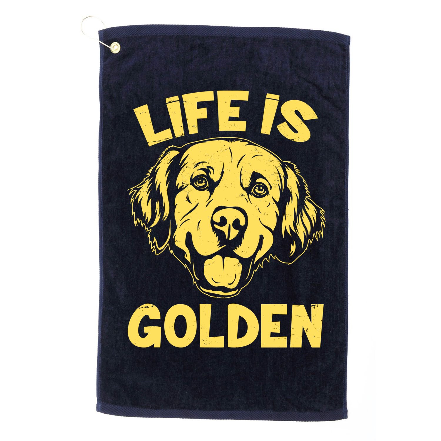 Golden Retriever Life Is Golden  Golf Towel