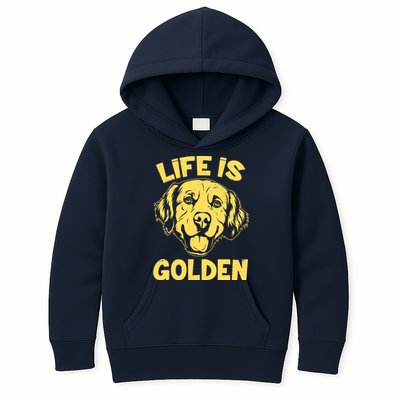 Golden Retriever Life Is Golden  Kids Hoodie
