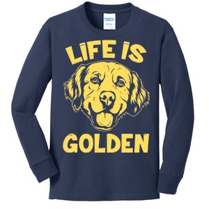 Golden Retriever Life Is Golden  Kids Long Sleeve Shirt