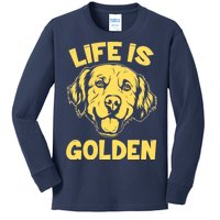 Golden Retriever Life Is Golden  Kids Long Sleeve Shirt